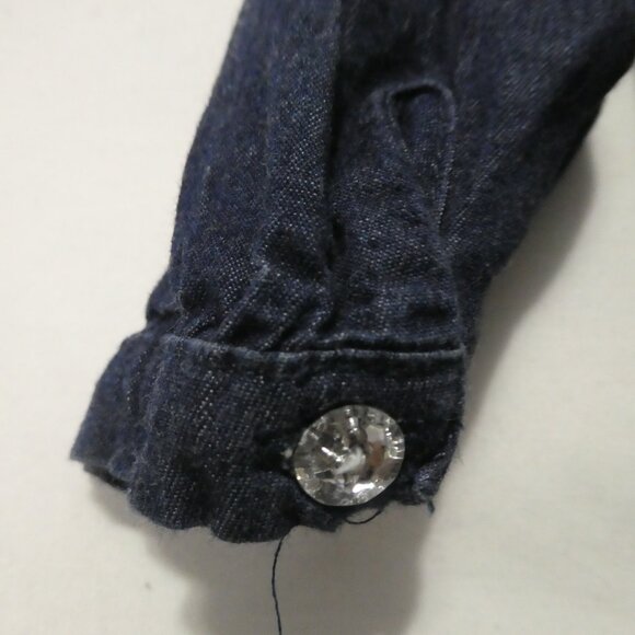 MAGGIE & ZOE | 5T | Blue Denim Dress with Collar and Ruffles - Picture 12 of 16